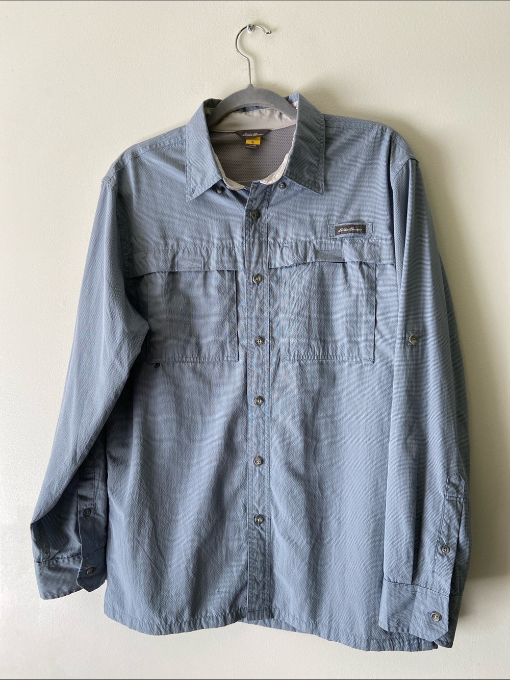 LIKE NEW Eddie Bauer Guide Lightweight Hiking/Fishing Shirt Size Med
